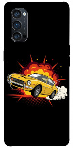 Чохол Retro comics car black для Oppo Reno 4 Pro 5G