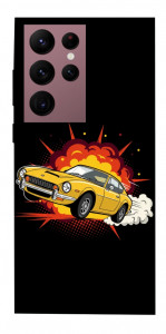 Чохол Retro comics car black для Galaxy S22 Ultra