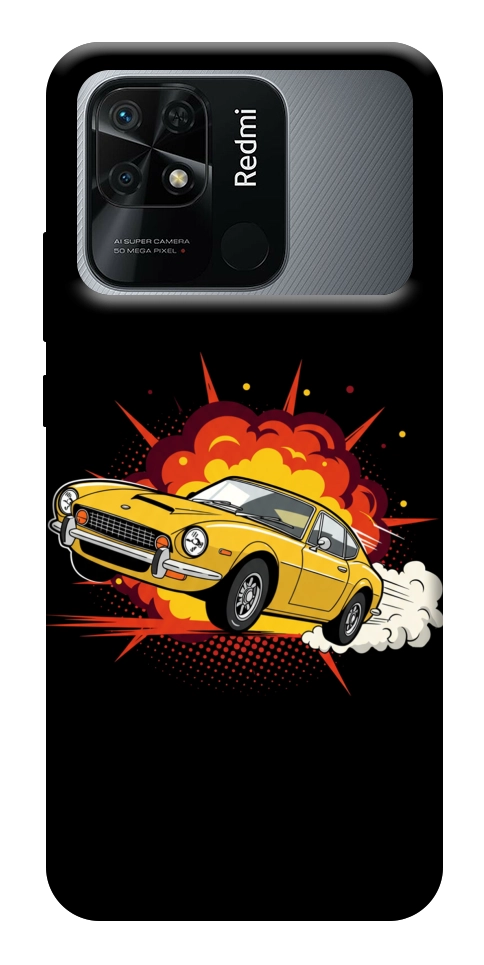 Чохол Retro comics car black для Xiaomi Redmi 10C