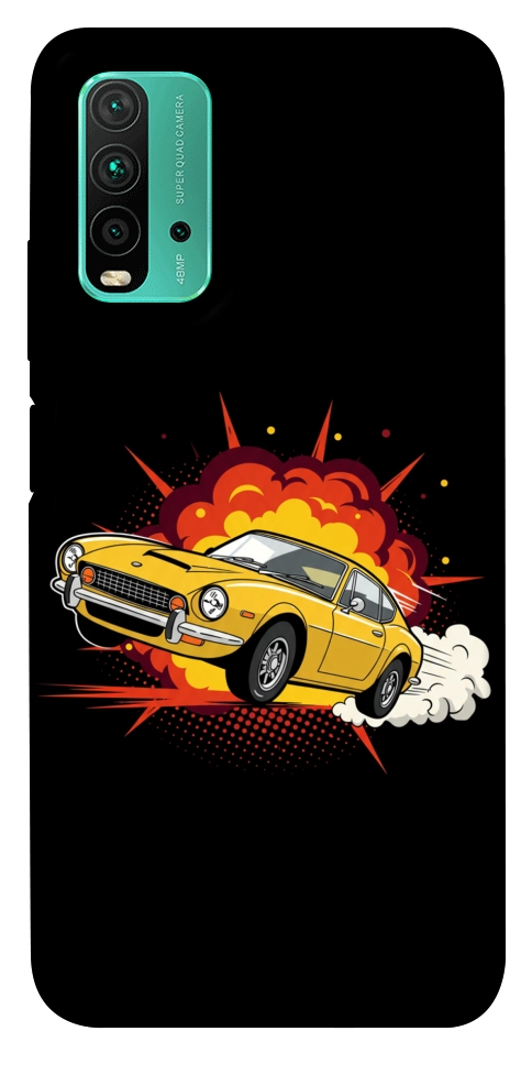 Чохол Retro comics car black для Xiaomi Redmi Note 9 4G
