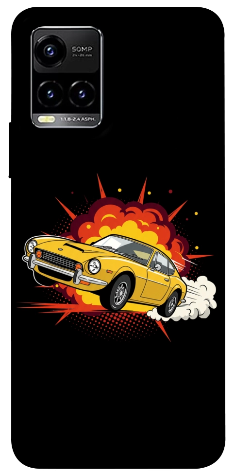 Чохол Retro comics car black для Vivo Y33s