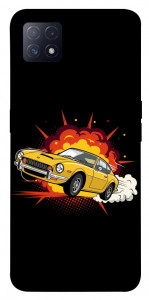 Чохол Retro comics car black для Oppo A73 5G
