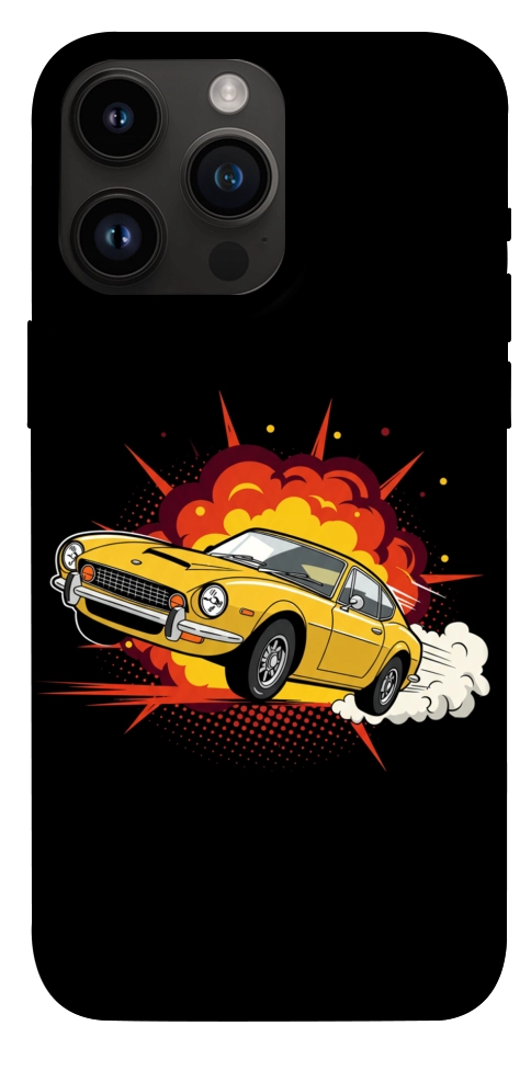 Чохол Retro comics car black для iPhone 14 Pro Max