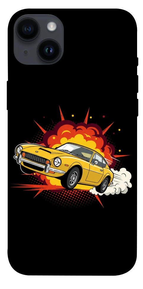 Чехол Retro comics car black для iPhone 14 Plus