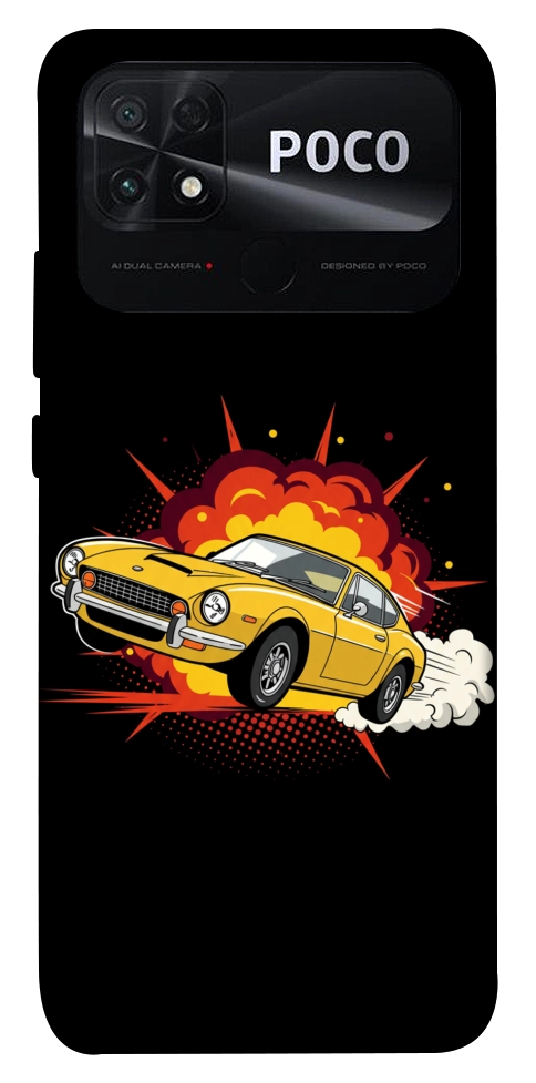 Чохол Retro comics car black для Xiaomi Poco C40