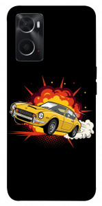 Чохол Retro comics car black для Oppo A76 4G