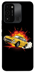 Чехол Retro comics car black для TECNO Spark 8C