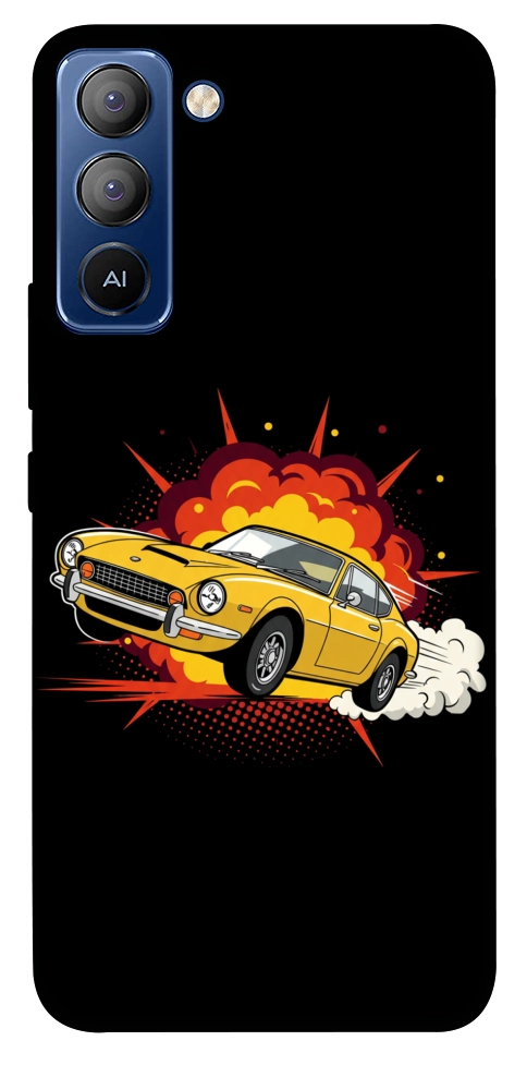 Чохол Retro comics car black для TECNO Pop 5 LTE
