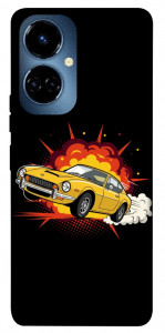 Чохол Retro comics car black для TECNO Camon 19 (CI6n)