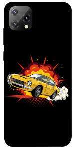Чохол Retro comics car black для Blackview A55