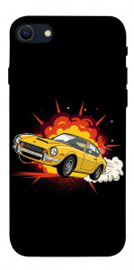 Чехол Retro comics car black для iPhone SE (2022)