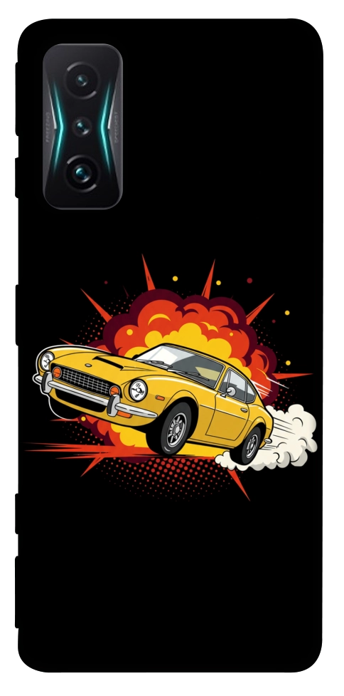 Чехол Retro comics car black для Xiaomi Redmi K50 Gaming
