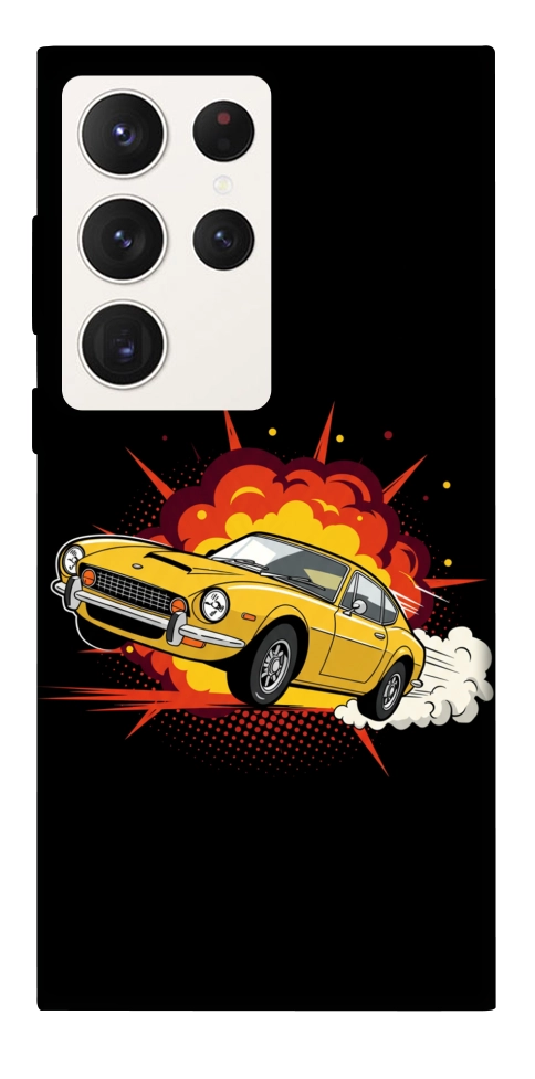 Чохол Retro comics car black для Galaxy S23 Ultra