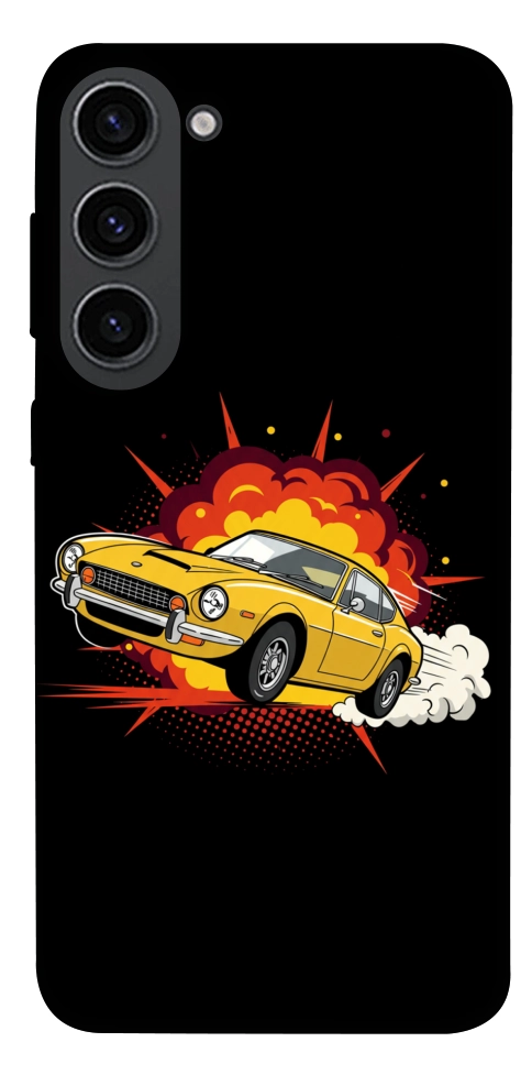 Чехол Retro comics car black для Galaxy S23