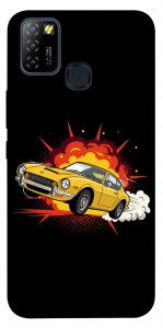 Чехол Retro comics car black для Infinix Hot 10 Lite