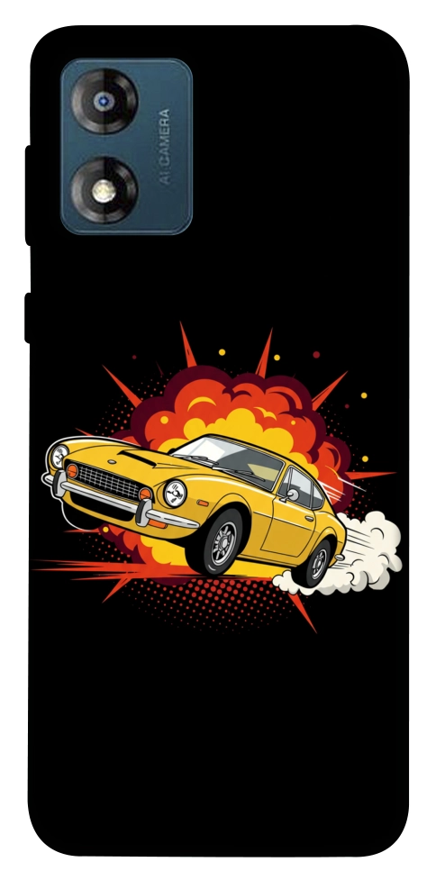 Чохол Retro comics car black для Motorola Moto E13