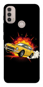 Чехол Retro comics car black для Motorola Moto E40