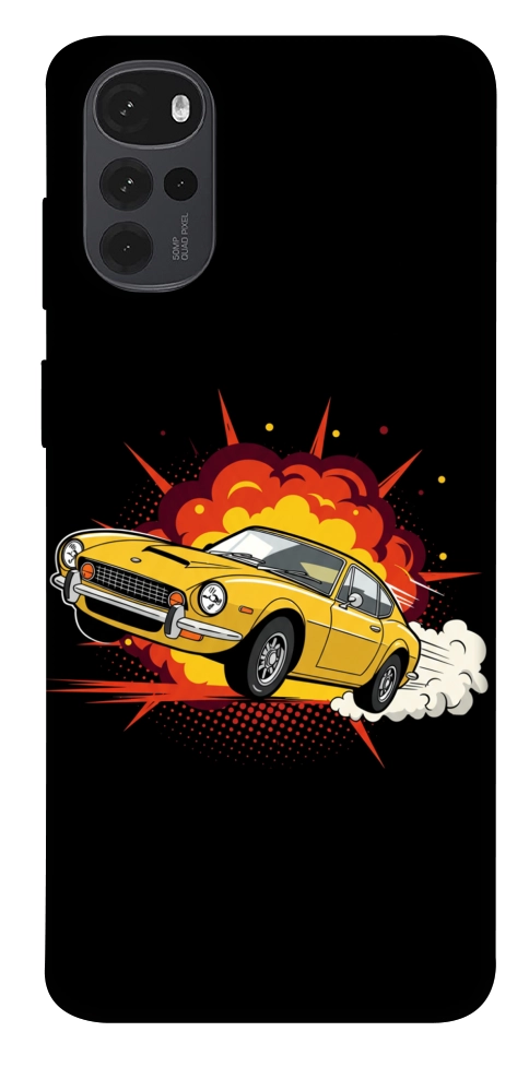 Чохол Retro comics car black для Motorola Moto G22
