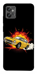 Чехол Retro comics car black для Motorola Moto G32