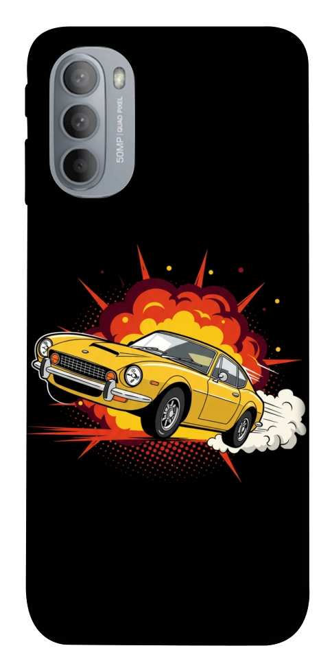 Чехол Retro comics car black для Motorola Moto G31