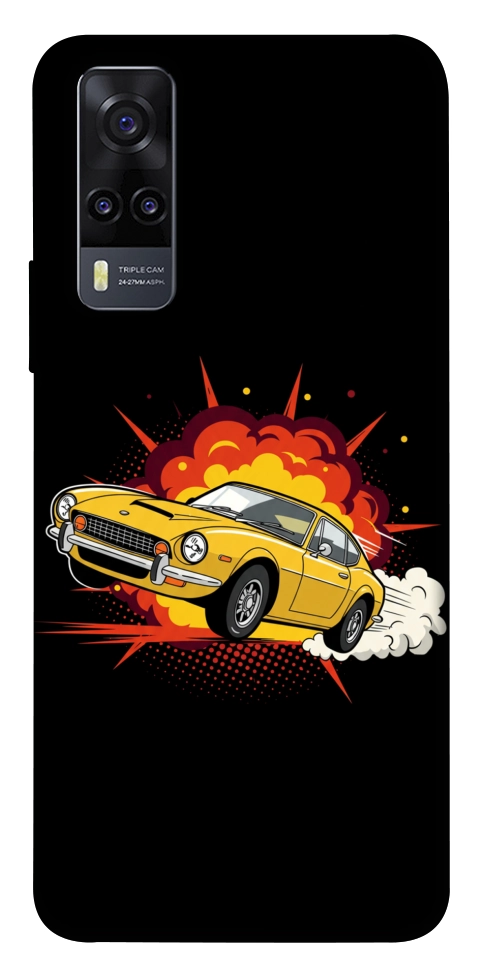 Чохол Retro comics car black для Vivo Y31
