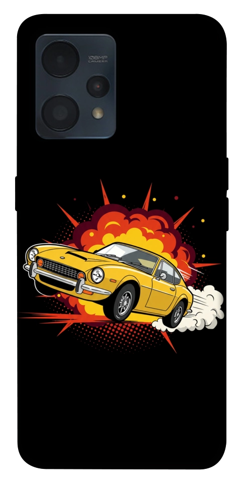 Чехол Retro comics car black для Realme 9 Pro+