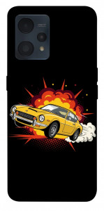 Чехол Retro comics car black для Realme 9 Pro+