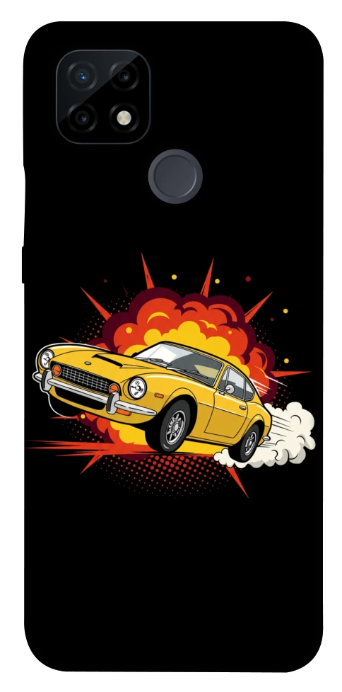 Чохол Retro comics car black для Realme C21