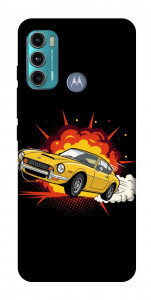 Чехол Retro comics car black для Motorola Moto G60