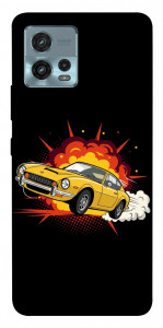 Чохол Retro comics car black для Motorola Moto G72