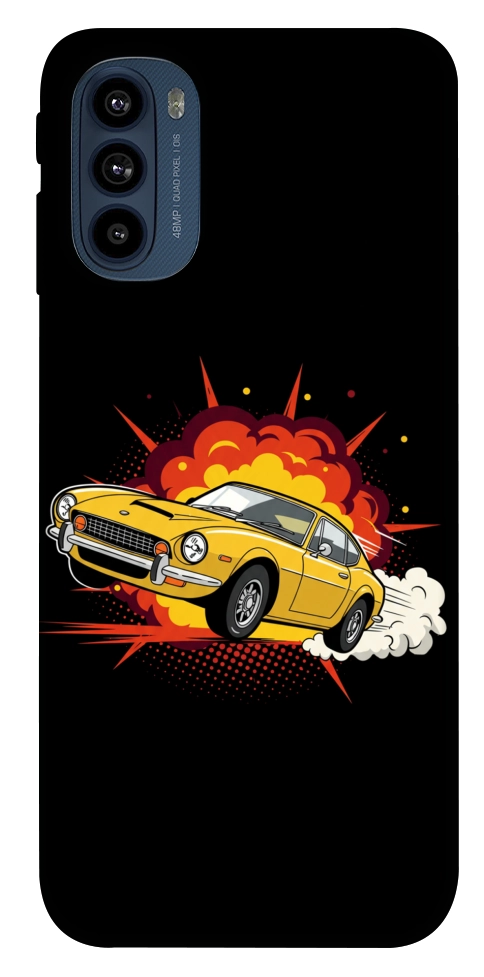 Чехол Retro comics car black для Motorola Moto G41
