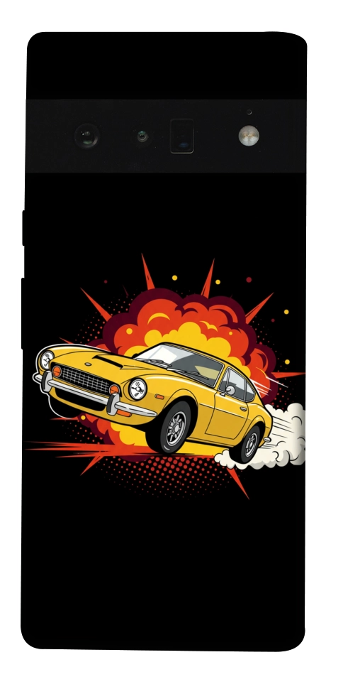 Чехол Retro comics car black для Google Pixel 6 Pro