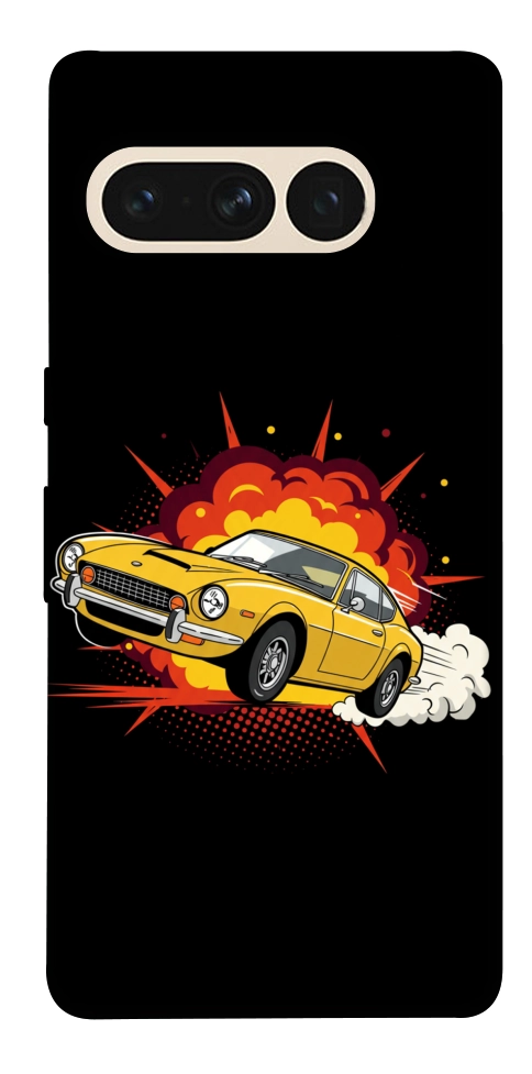 Чехол Retro comics car black для Google Pixel 7 Pro
