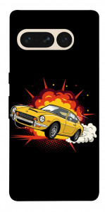 Чехол Retro comics car black для Google Pixel 7 Pro
