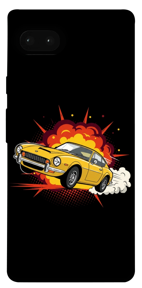 Чохол Retro comics car black для Google Pixel 7A