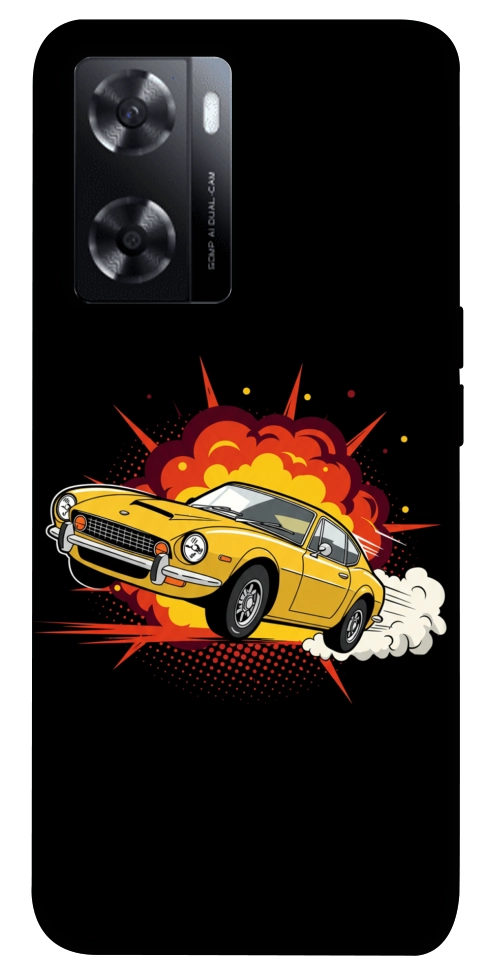Чохол Retro comics car black для Oppo A77s