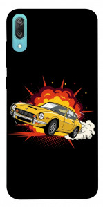 Чехол Retro comics car black для Huawei Y6 Pro (2019)