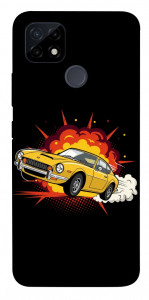 Чехол Retro comics car black для Realme C12