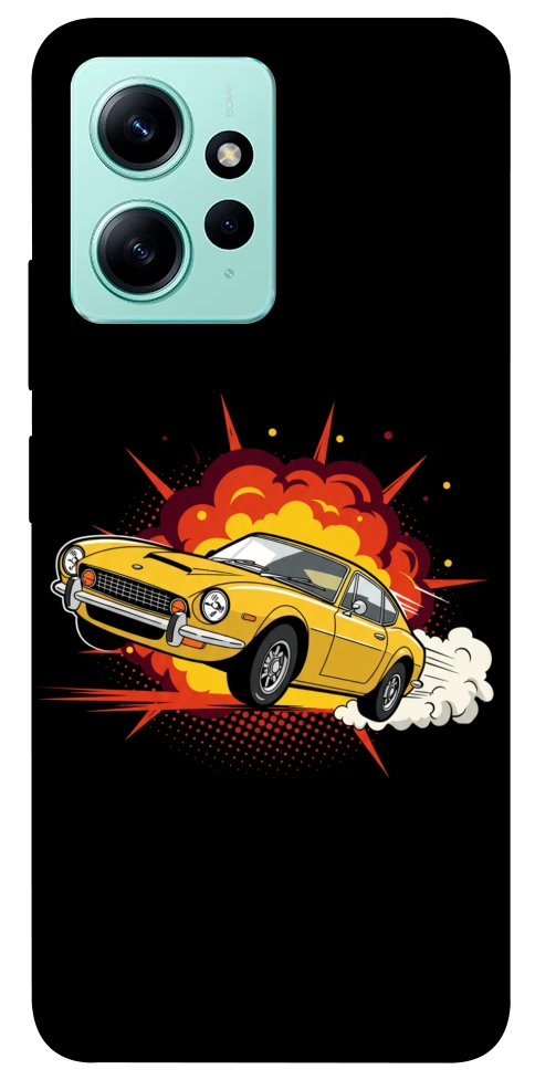 Чехол Retro comics car black для Xiaomi Redmi Note 12 4G