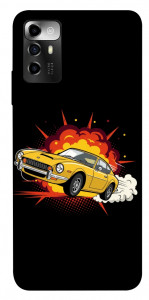 Чехол Retro comics car black для ZTE Blade A72
