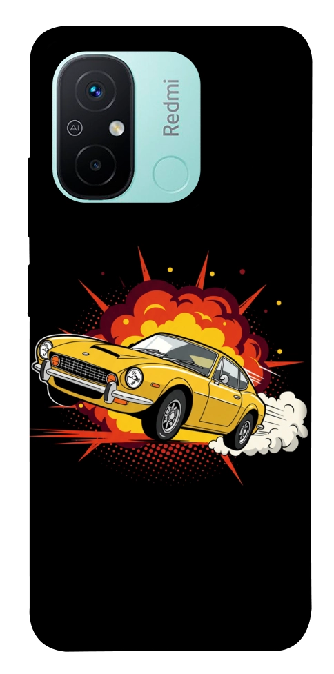 Чехол Retro comics car black для Xiaomi Redmi 12C