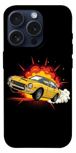 Чохол Retro comics car black для iPhone 15 Pro