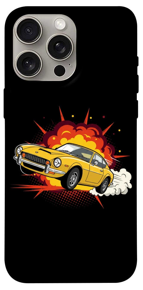 Чохол Retro comics car black для iPhone 15 Pro Max