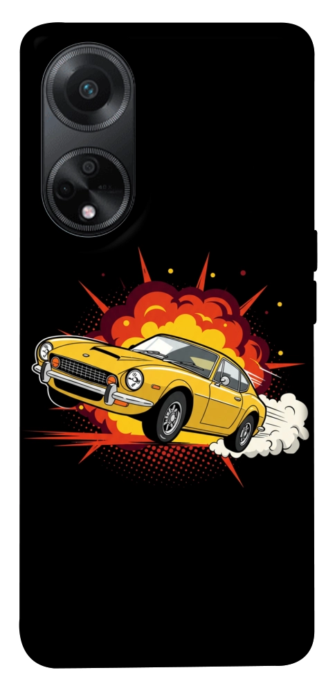 Чехол Retro comics car black для Oppo A98
