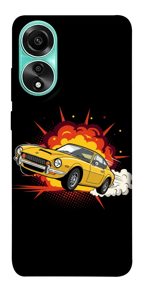 Чохол Retro comics car black для Oppo A78 4G