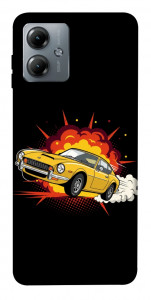 Чехол Retro comics car black для Motorola Moto G14