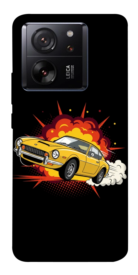 Чохол Retro comics car black для Xiaomi 13T