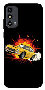 Чехол Retro comics car black для ZTE Blade A53
