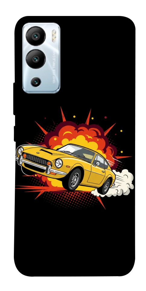 Чехол Retro comics car black для Infinix Hot 12i