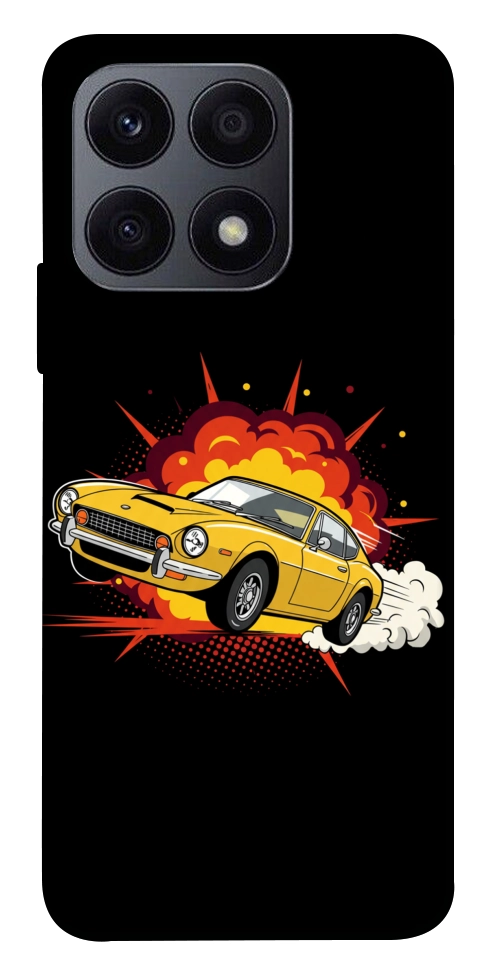 Чехол Retro comics car black для Huawei Honor X8a